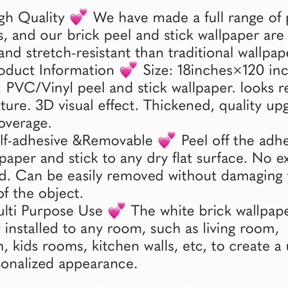 Home White Gray Peel and Stick Wallpaper Brick Contact Paper 120” ×18” Faux 3D B